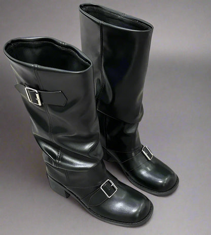 Wearonic.™ Leather Slouch Boots
